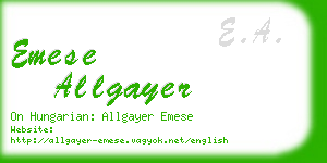 emese allgayer business card